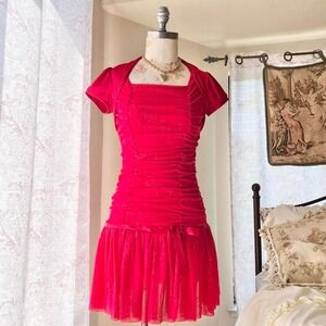 y2k‎ red mini dress